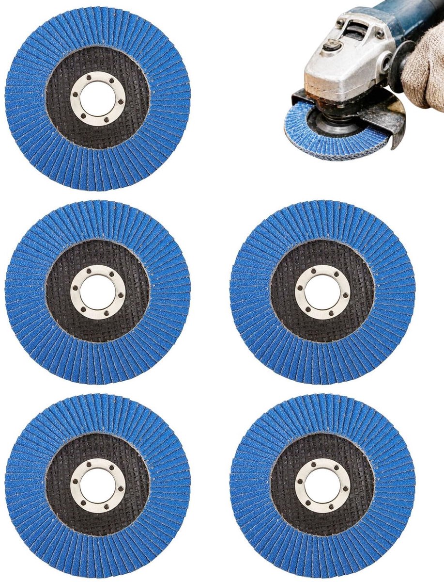 Elzusha - Set van 5 Slijpschijven 100mm voor Metaal en Hout