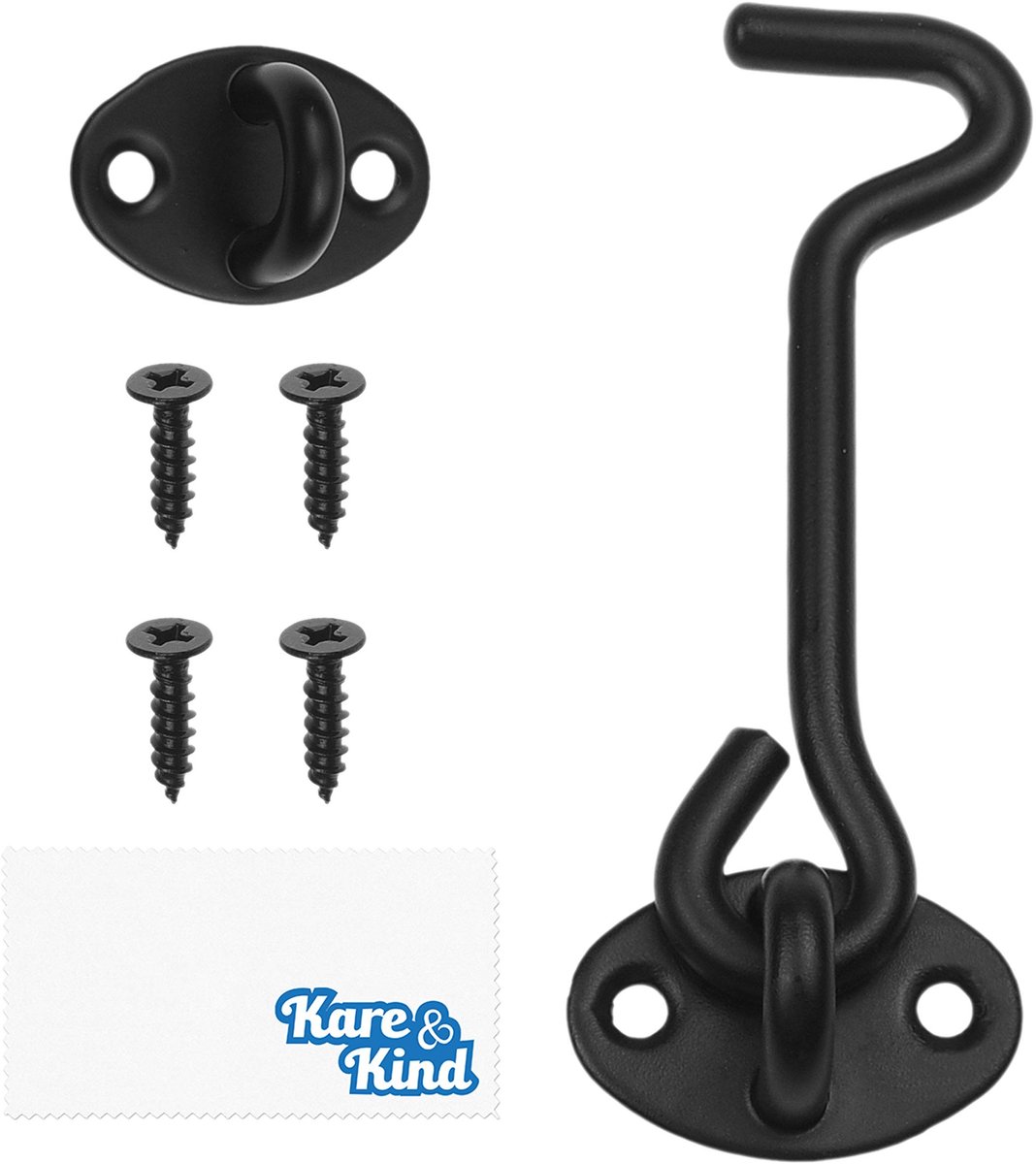 Elzusha - Sliding Door Lock - Stevige Haak en Oog Sluiting voor Deuren en Schuren