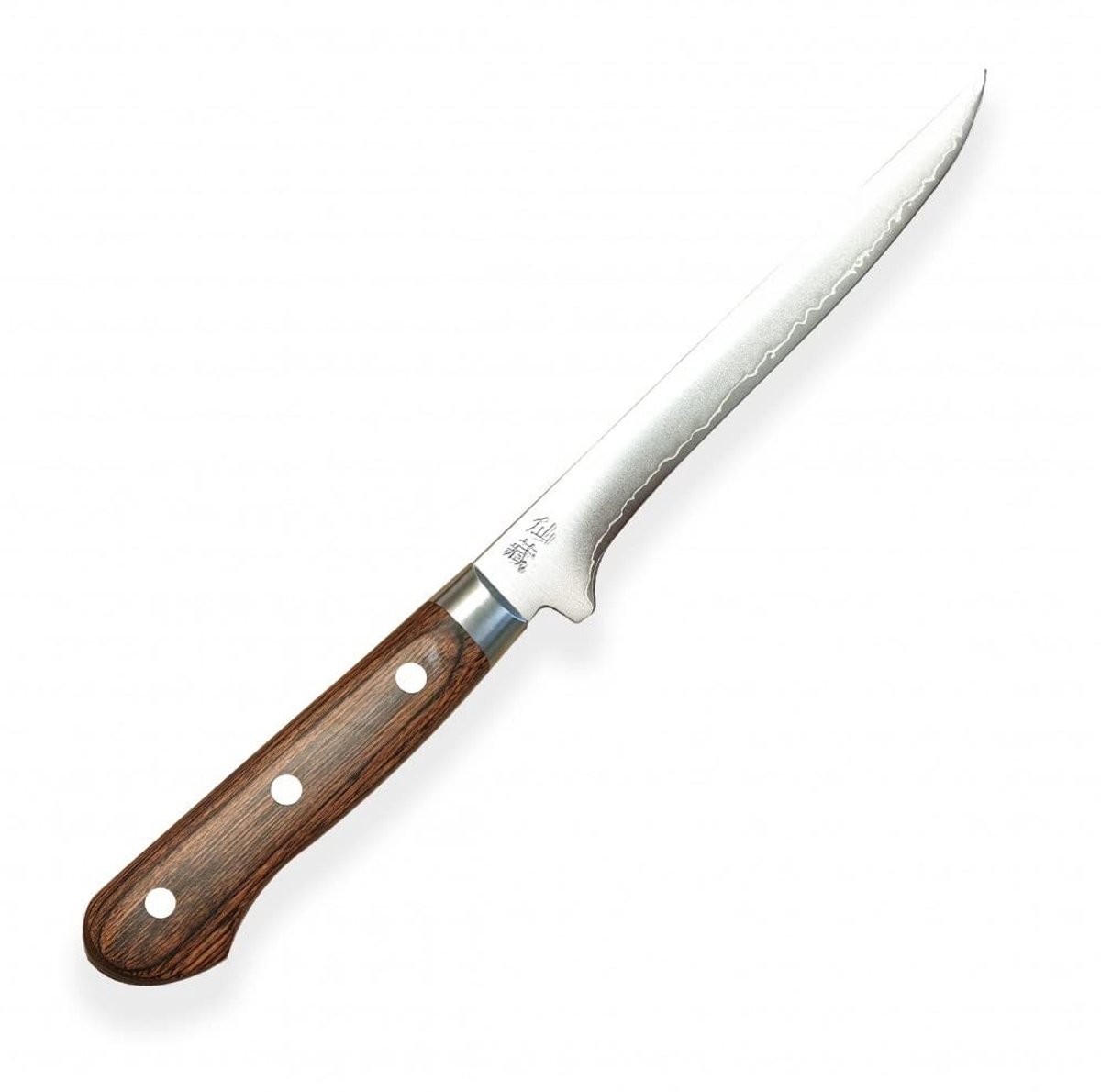 Elzusha - Ontbeende Mes - Ergonomisch Pakka Houten Handvat - 165mm