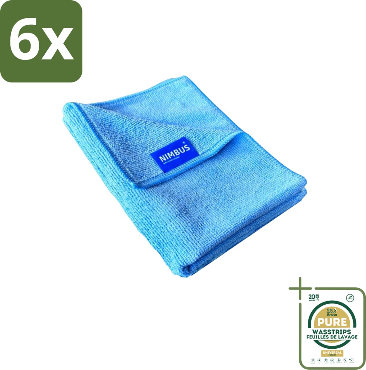 NIMBUS Magic Schoonmaakdoek - Voordeelverpakking - 6 stuks - Doek - Microvezel