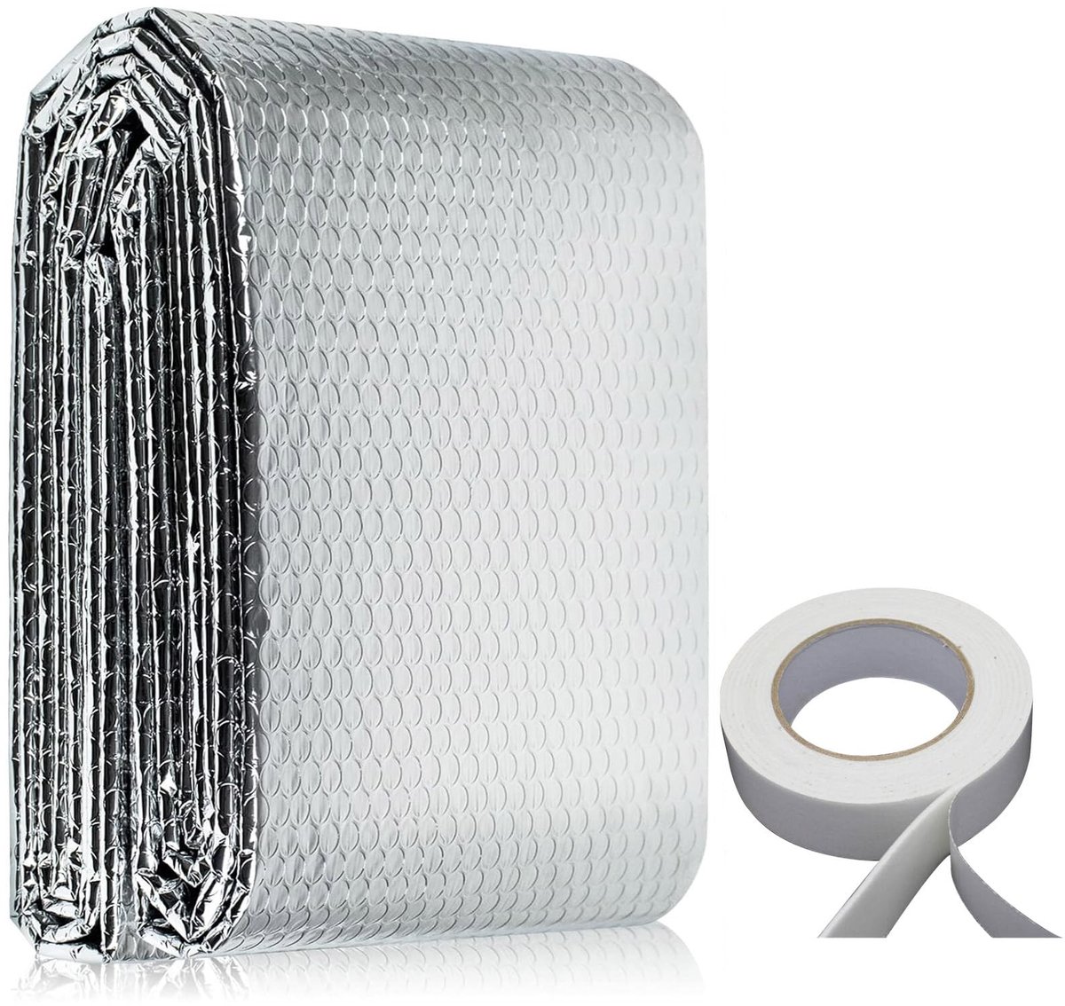 Elzusha- Isolatie Warmtereflecterende Folie 0.6x5m - Radiatorfolie - Thermische Stralingsbarrière - Waterdicht - Koudbestendig - Inclusief Dubbelzijdige Tape - Isolatiefolie