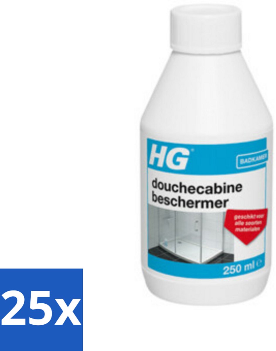 25 x HG - Badkamer - Douchecabine Beschermer - Voor Elk Materiaal - 250 ml - Voordeelverpakking - 25 stuks