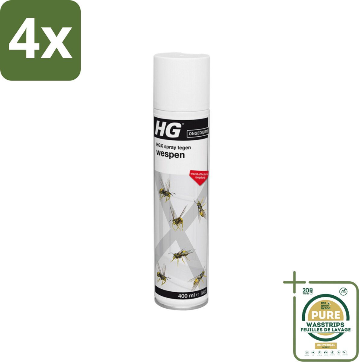 HG X Spray Tegen Wespen 400 ml - Voordeelverpakking - 4 stuks - Wespennest - Wespenplaag