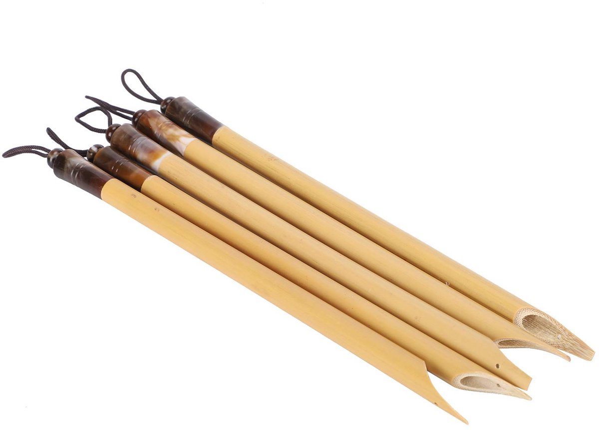 Elzusha - Set van 5 Bamboo Dip Pennen voor Calligrafie en Schrijven
