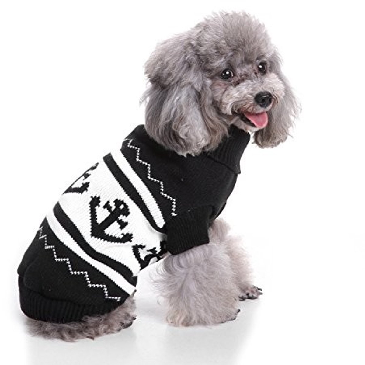 Elzusha - Hond Pullover - Gebreide kersttrui met hoge kraag - XXL