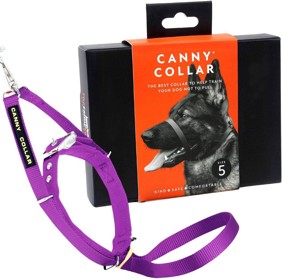 Elzusha - Anti-Trek Halsband voor Honden, Maat 5 Paars