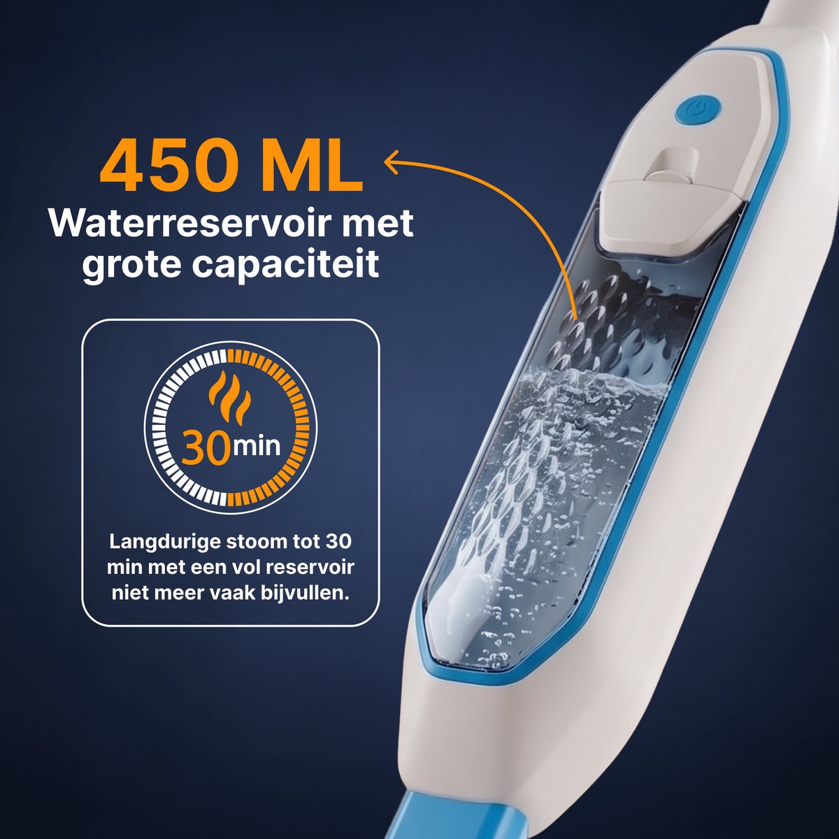 BOLLIT 1500W Stoomreiniger en Schrobber - Elektrische stoom Dweil - Geschikt voor alle Harde en Houten Vloeren - Vloerreiniger - Dweilapparaat - Reinigingsmachine – foto 2