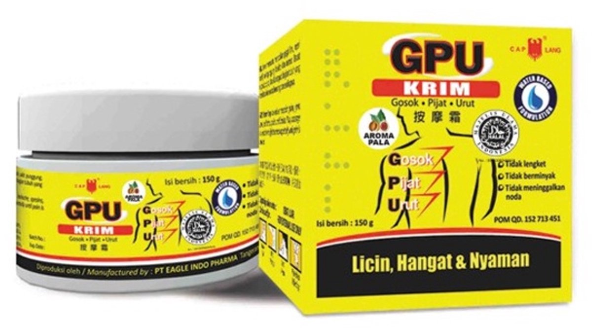 Cap Lang GPU Krim Minyak Pala- Creme- 60g