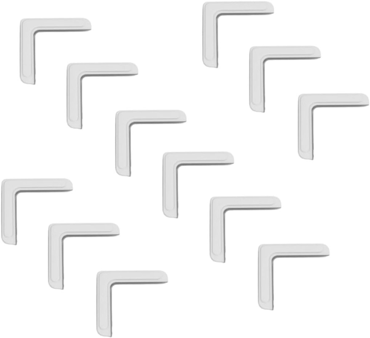 Hoekbescherming voor ramen - Set van 12 stuks, Siliconen Hoekbescherming voor Veiligheid en Bescherming van Kinderen (Grijs, L)