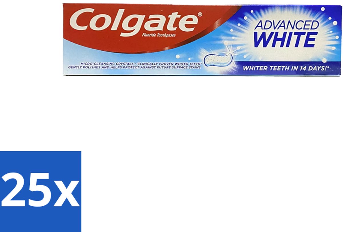 Colgate - Advanced White - Tandpasta - 100ml - Bulkverpakking - 25 stuks