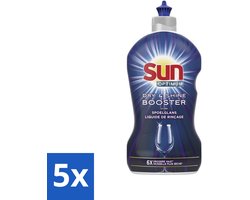 5 x Sun - Shine & Dry Booster - Spoelglans - 450 ml - Spoelglans - Vaatwasmachine - Snellere Droging - Streeploze Afwerking - Glanzend Resultaat
