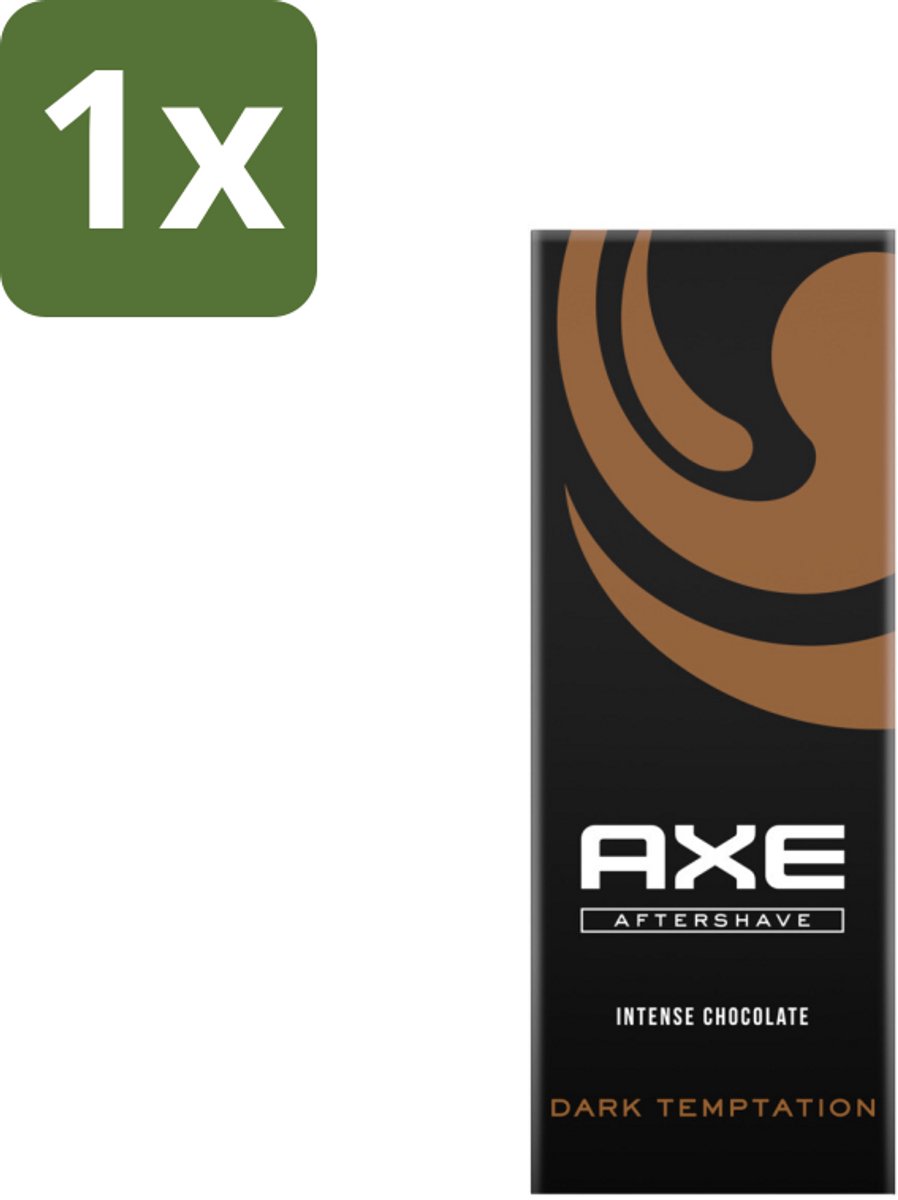 1 x Axe Dark Temptation Aftershave 100 ml - Aftershave - Chocolade - Aftershave Geur - Verleidelijk Aroma - Huidkalmering