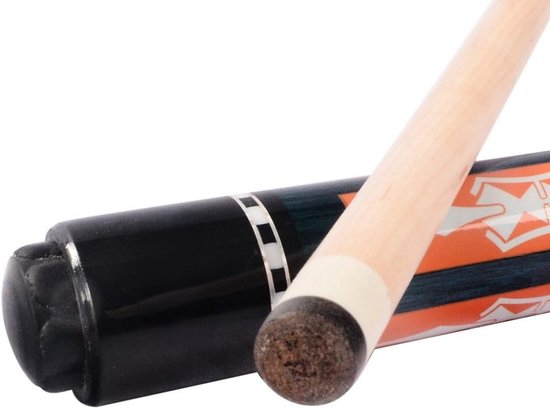 Biljartkeu 145 cm met quick release verbinding en hardhouten schacht 57 inch, 2-delig -Oranje — afbeelding 3