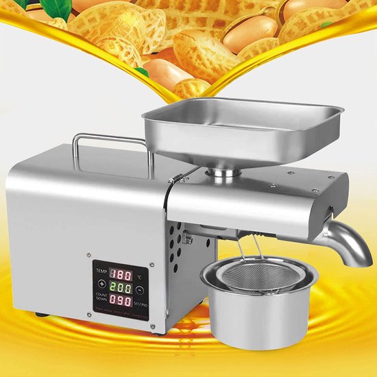 Oliepers Machine - Olie Extractor - Zelf Olie Maken - Digitale Temperatuurregeling - 610W - Roestvrij Staal — afbeelding 2