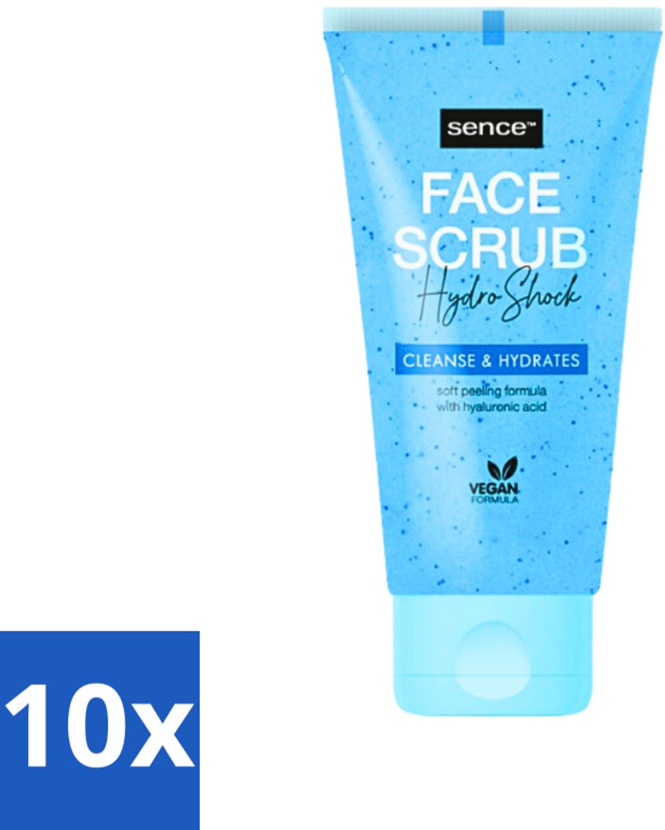 10 x Sence - Alle Huidtypes - Gezichtsscrub - Exfoliërend - 150 ml - Gezichtsscrub - Exfolieer - Huidverzorging - Huidscrub - Huidverzorging