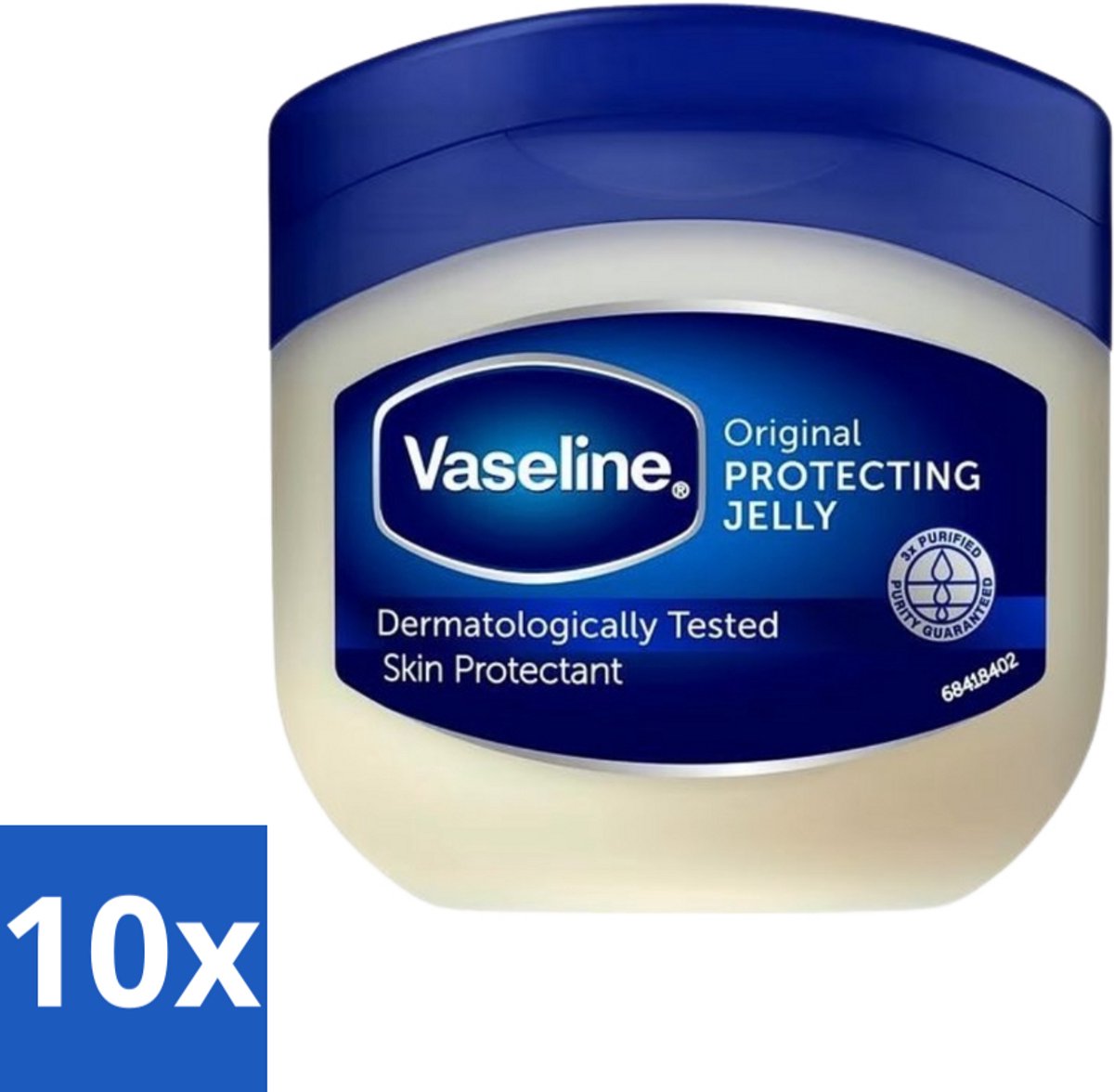10 x Vaseline - Origineel - Beschermende Jelly - 50 ml - Huidverzorging - Vochtigheid - Beschermende Jelly - Droge Huid - Lippenverzorging