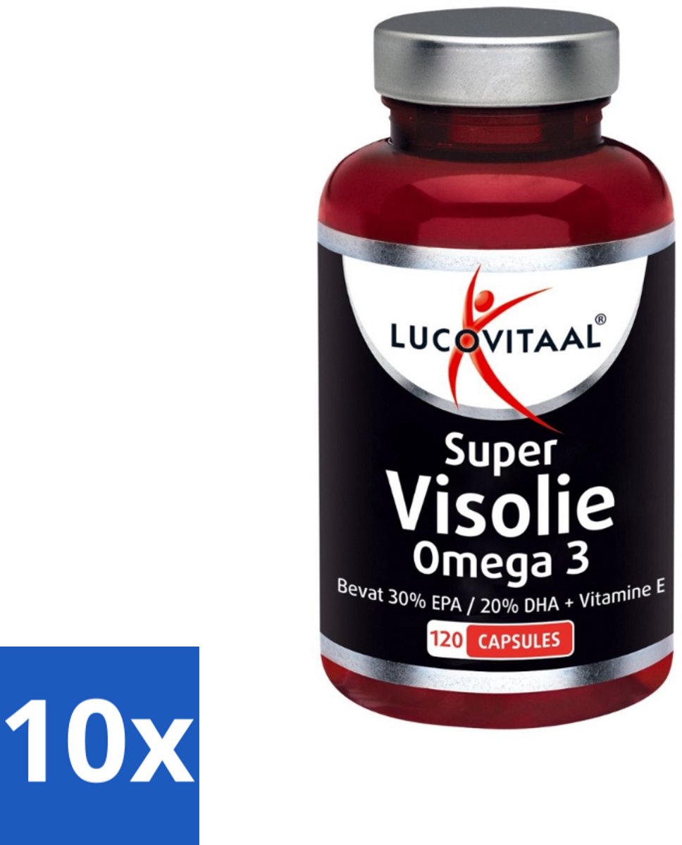 10 x Lucovitaal - Visolie - Super Omega 3 - 120 Capsules - Visolie - Omega 3 - EPA - DHA - Vitamine E
