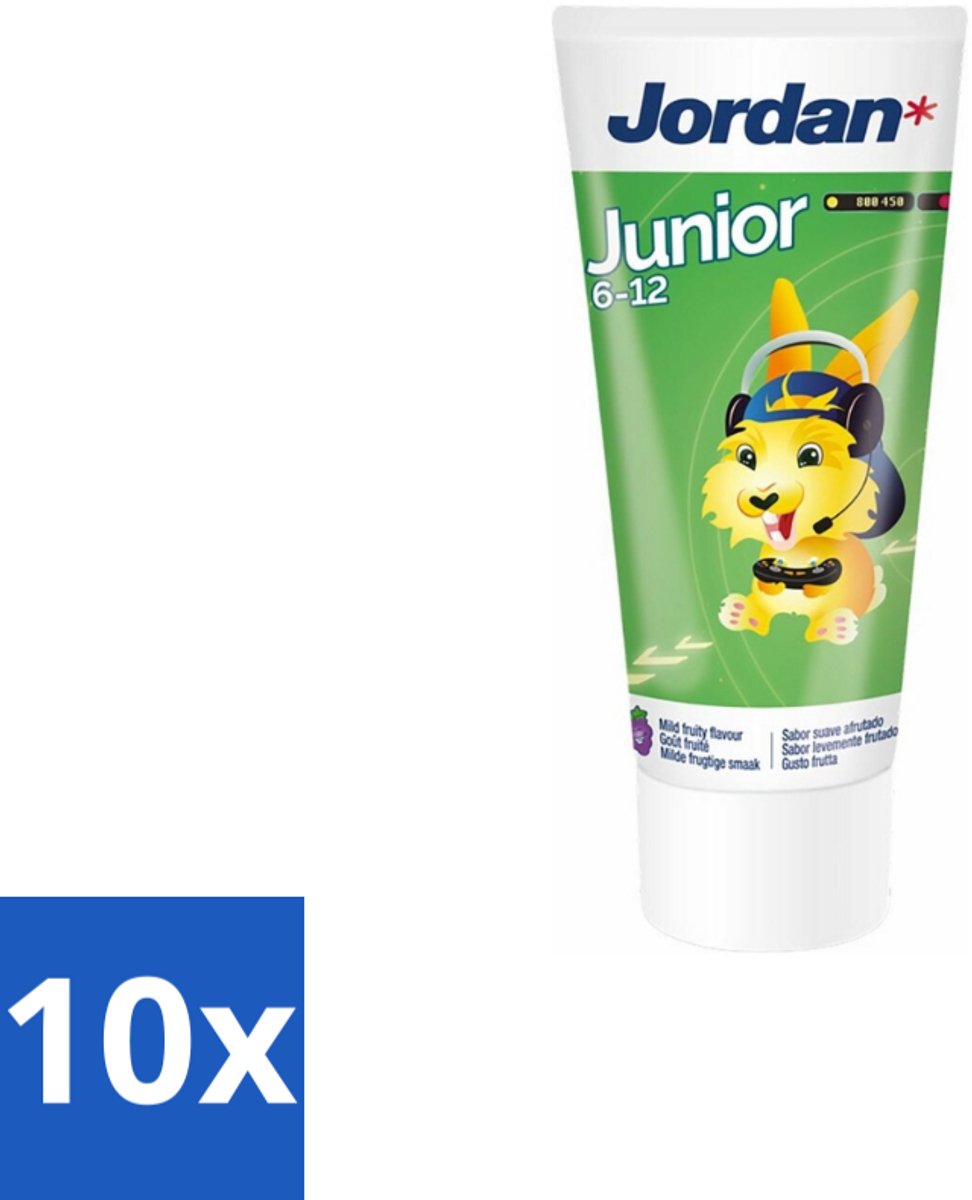 Jordan - Junior - Tandpasta - 6-12 jaar - 50 ml - Bulkverpakking - 10 stuks