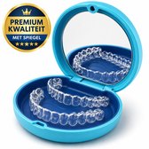 Plateau d'alignement avec miroir – Boîte de rangement de Luxe pour Invisalign, appareils de contention et appareils orthodontiques de nuit – Hygiénique et compact