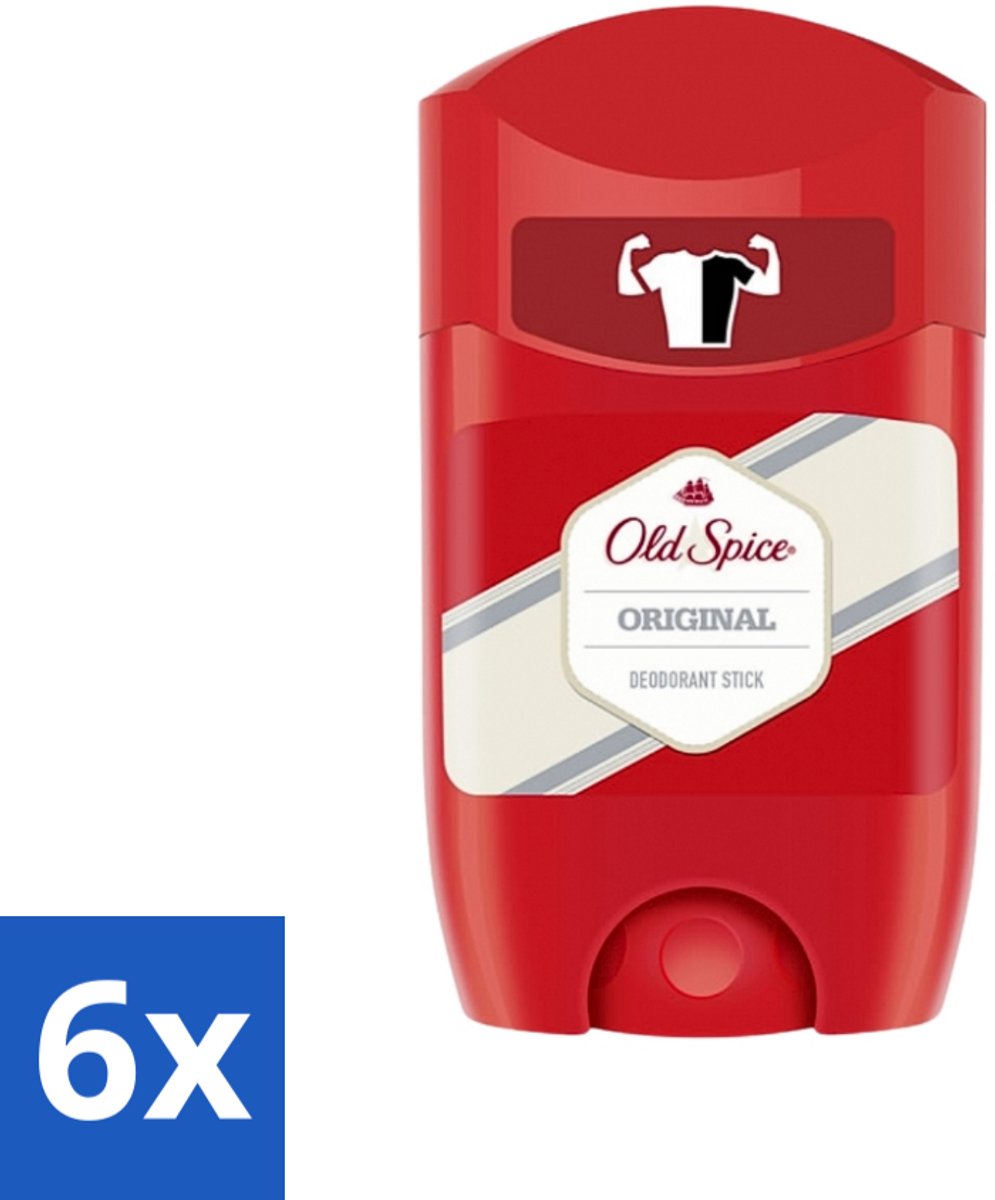 Old Spice - Original - High Endurance - Deodorantstick - Langdurige Frisheid - 50 g - Voordeelverpakking - 6 stuks