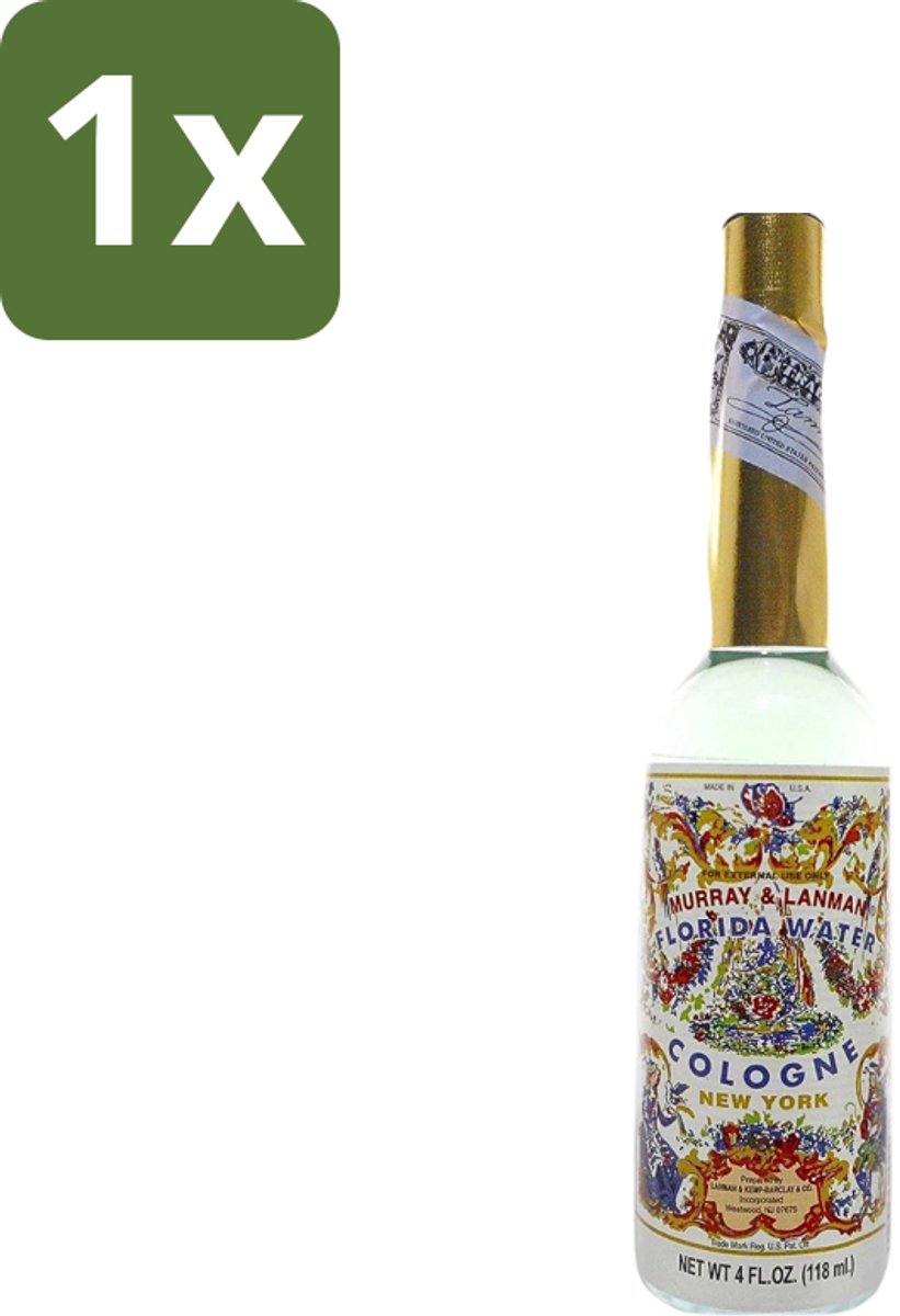 1 x Murray & Lanman - Florida Water - Eau de Cologne - Verfrissende Geur - 221 ml - Florida Water - Eau De Cologne - Geurverspreider - Fris - Parfum