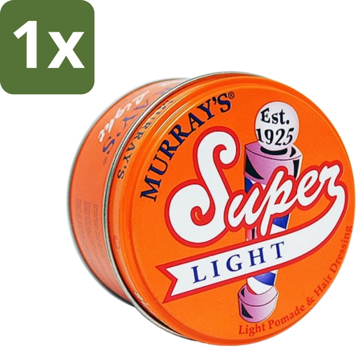 1 x Murray's - Super Light - Pomade - Lichtgewicht Hold - Glanzende Afwerking - 85 ml - Pomade - Lichtgewicht Pomade - Haartype - Haartypen - Haartypen