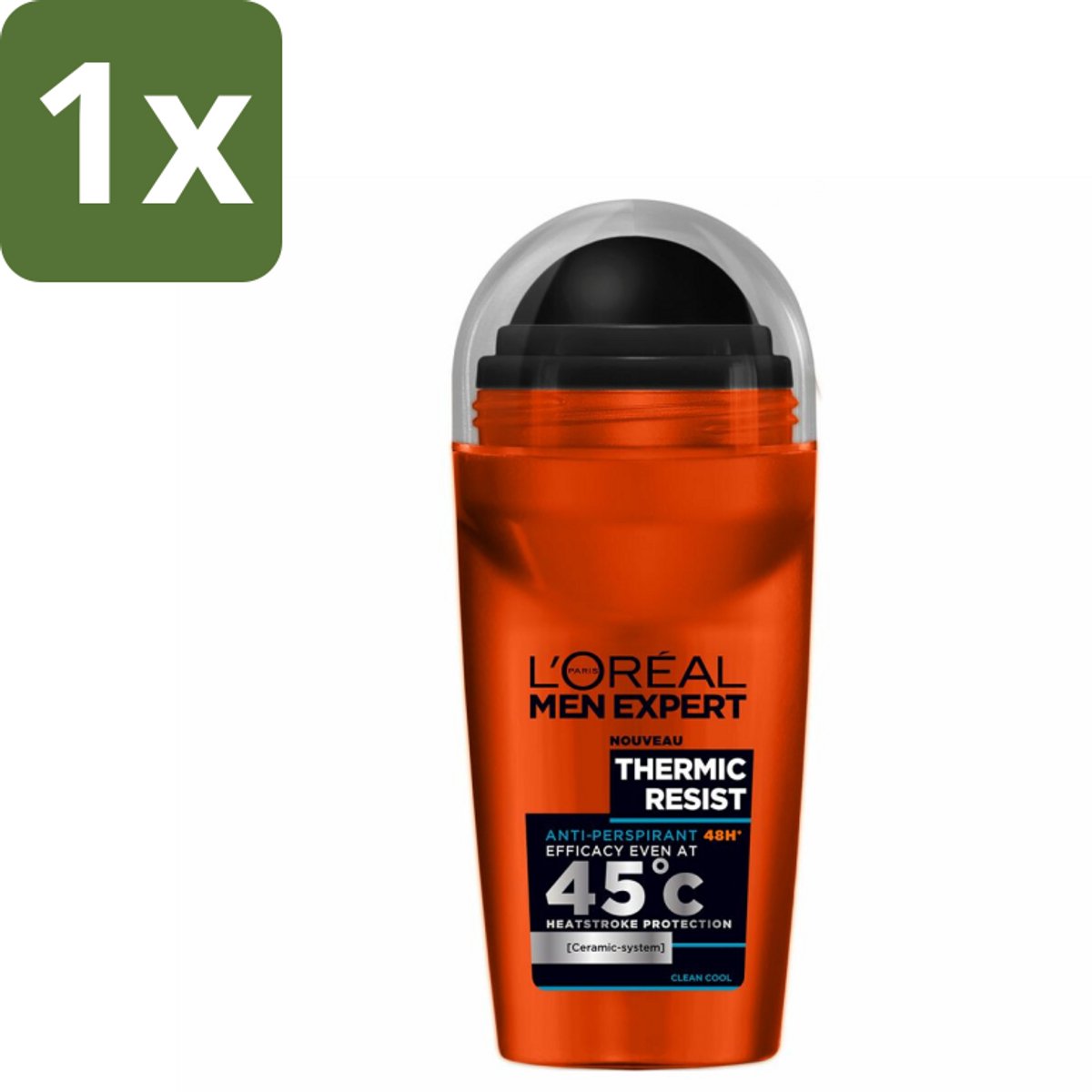 1 x L'Oréal Men Expert Deodorant Roller Thermic Resist 50 ml - Deodorant Roller - Thermic Resist - Anti-transpirant - Zweetbestrijding - Hittebescherming