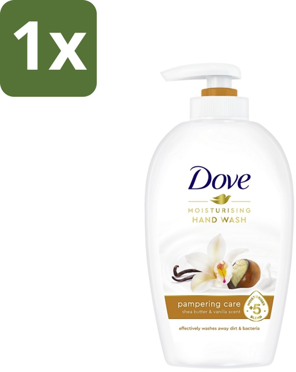 1 x Dove - Handzeep - Pampering Care - Verzachtend - 250 ml - Handzeep - Shea Butter - Hydraterende Handzeep - Verzorgende Handzeep - Kalmerende Handzeep