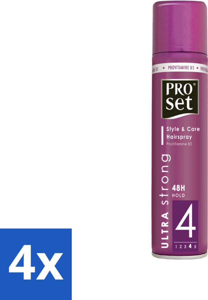 Proset Haarspray Ultra Sterk 300 ml - Voordeelverpakking - 4 stuks