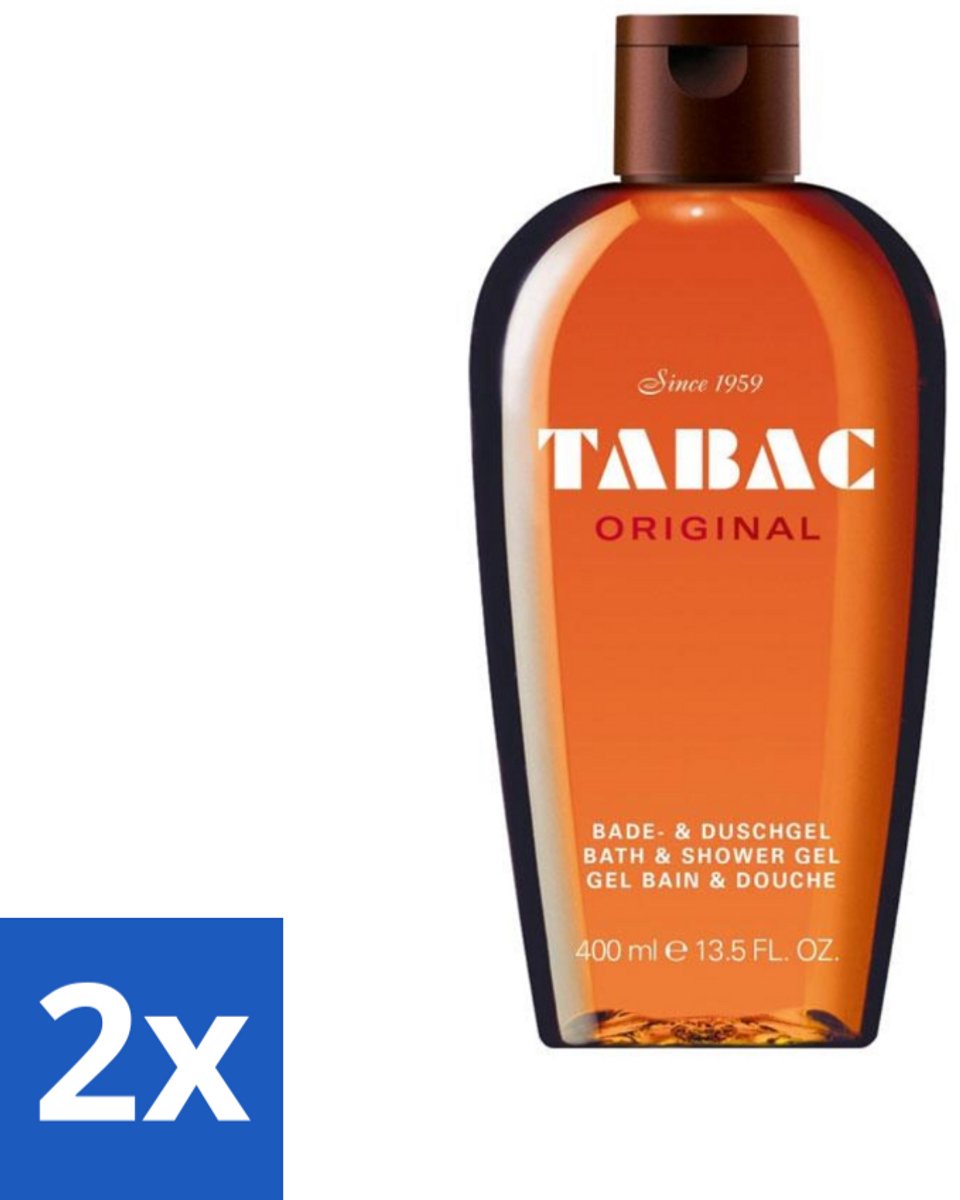 2 x Tabac Original - Douchegel - Milde reiniging - 400 ml - Douchegel - Bad En Douchegel - Milde Reiniging - Huid Verzorging - Hydratatie