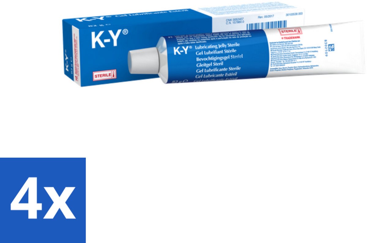 4 x K-Y Glijmiddel 82 gr - K-Y Bevochtigingsgel - Glijmiddel - Waterbasis - Bevochtigingsgel - Intiem Gebruik