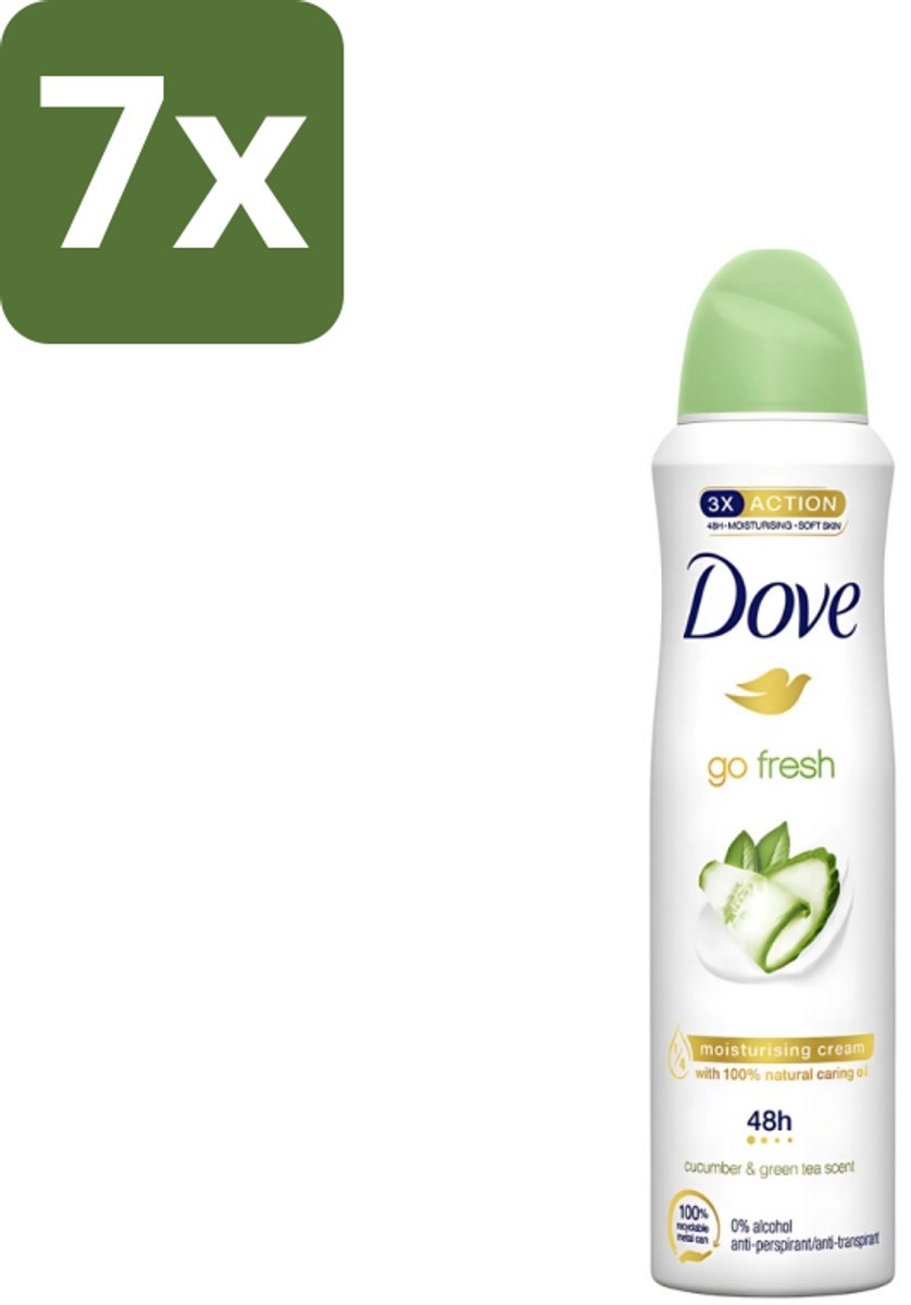 7 x Dove - Deodorant - Go Fresh Cucumber & Green Tea - Frisse en kalmerende geur - 250 ml - Dove Go Fresh - Cucumber & Green Tea - Deodorant Spray - Fris - Kalmerend