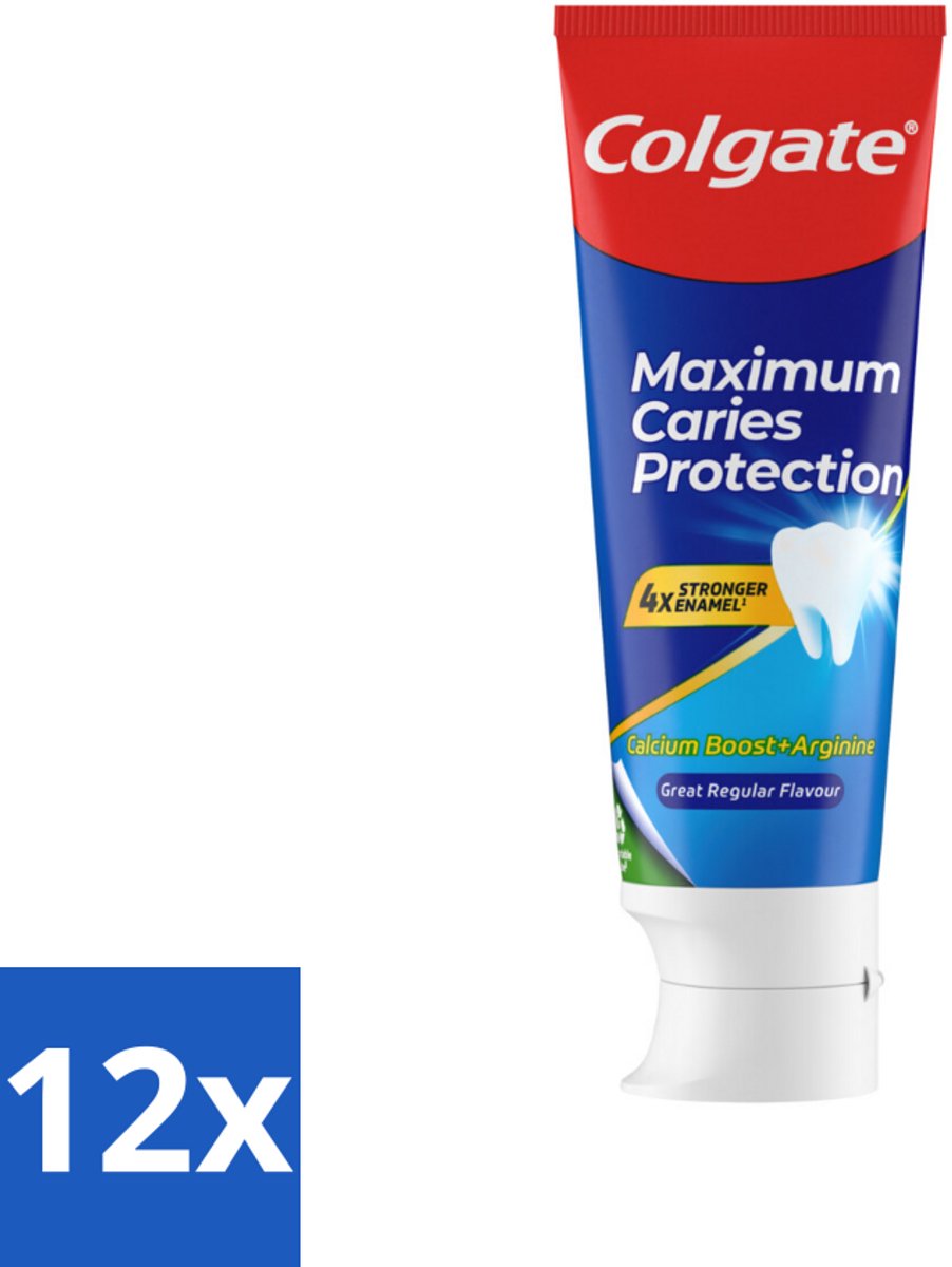 12 x Colgate Tandpasta Caries Protection 75 ml - Gaatjes - Tandbederf - Tandpasta - Cariës - Tanden Beschermen