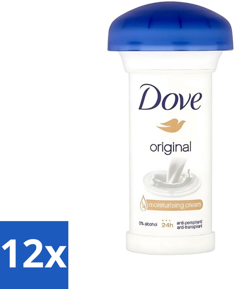 12 x Dove - Deodorant - Roll-on - Original - Frisse geur en bescherming - 50 ml - Dove Deodorant Stick - Anti-Transpirant - Okselbescherming - Zweetgeur - Gevoelige Huid