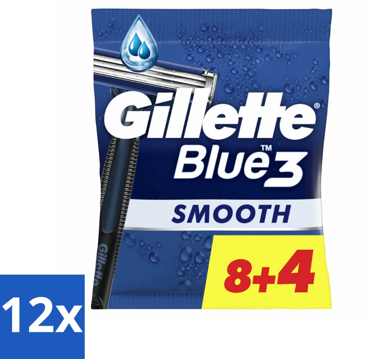 12 x Gillette Wegwerpmesjes Blue III 12 stuks per verpakking - Scheermes - Scheermesje - Scheerbeurt - Scheerhandvat - Scheerhoofd