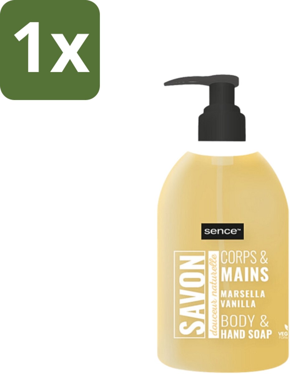1 x Sence - La Maison Du Savon De Marseille - Handzeep - Vanille - Hygiënisch - 500 ml - Savon De Marseille - Handzeep - Vanille - Hygiëne - Reiniging
