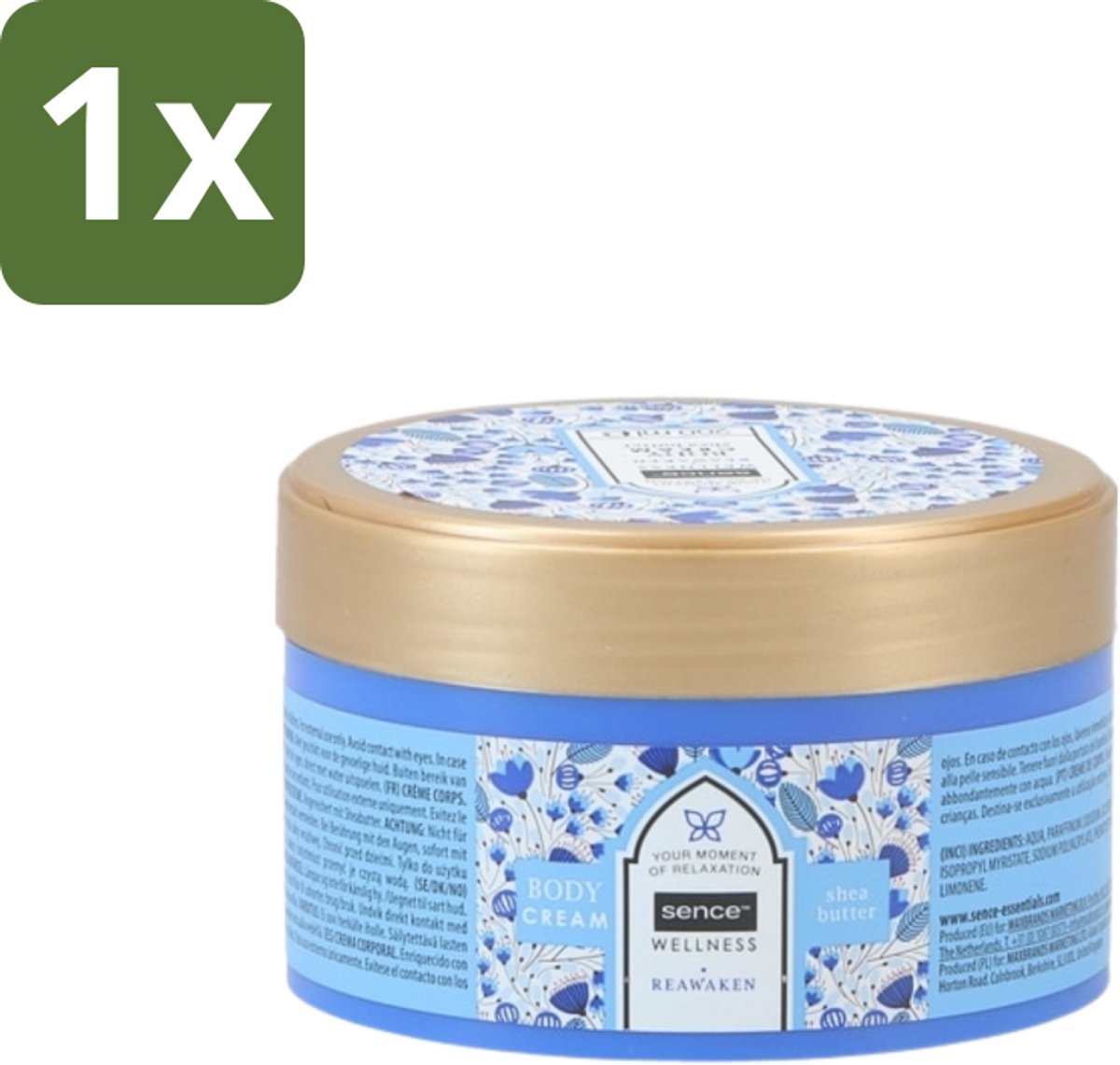 1 x Sence - Reawaken - Bodycrème - Wellness - 200 ml - Bodycrème - Hydratatie - Huid Verzorging - Wellness - Zachte Huid