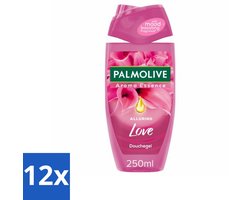 Palmolive 12 x Douchegel Aroma Essence Alluring Love 250 ml - Douchegel - Geur - Hydratatie - Verzorging - Bloemige Geur