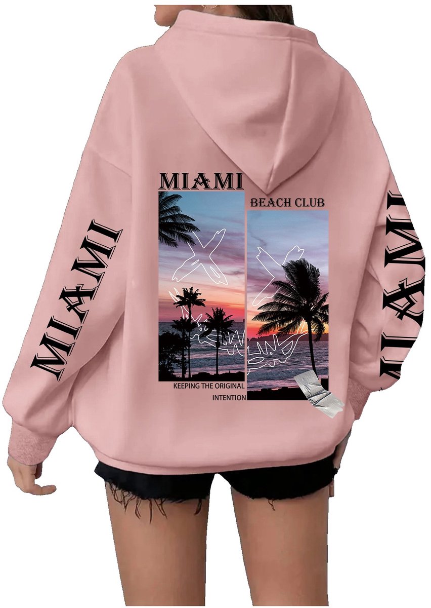 Currero Hoodie Dames Warme Hoodie Met Capuchon Comfortabele Sweater Casual Trui Pullover Damestrui Roze