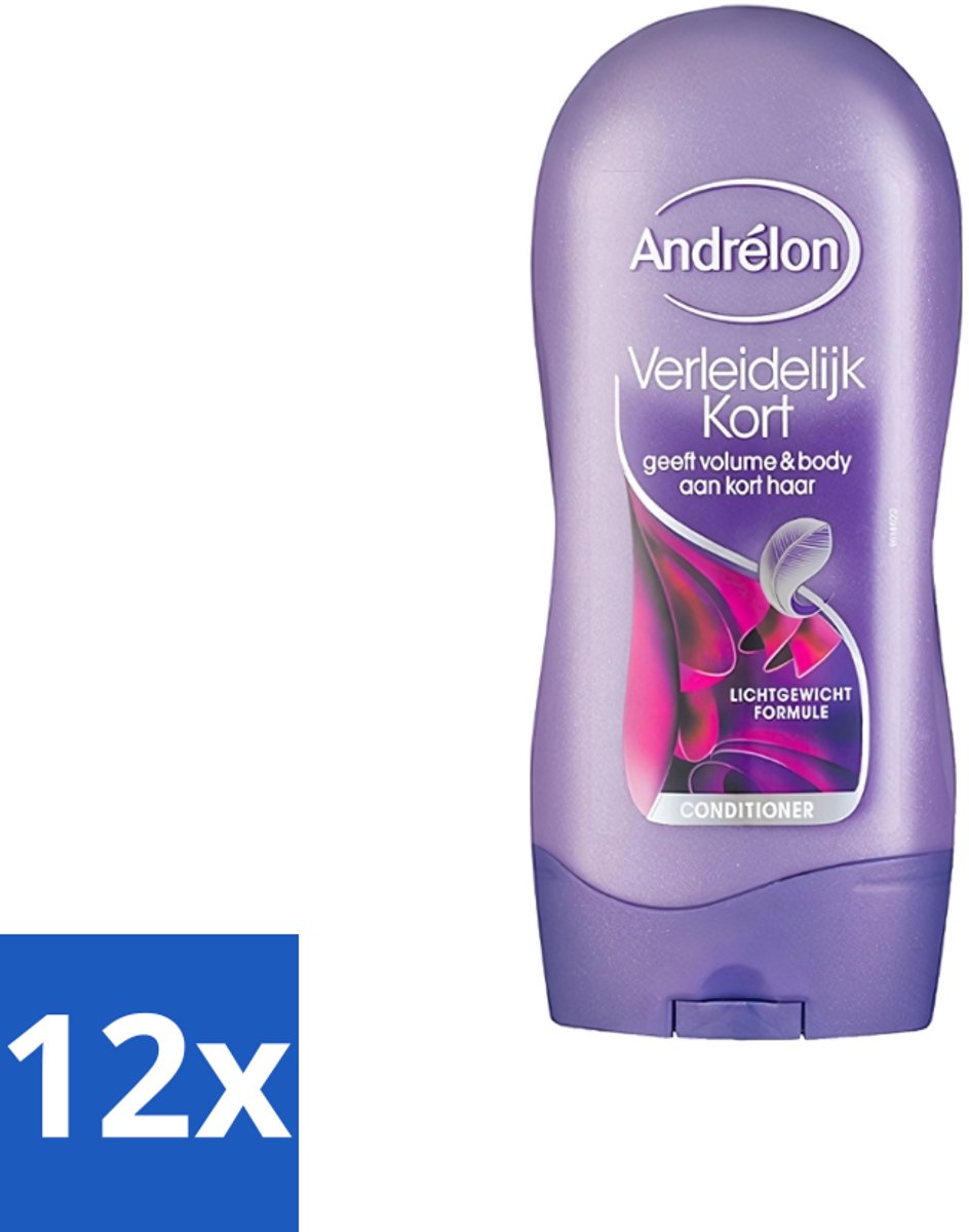 12 x Andrélon - Verleidelijk Kort - Conditioner - Voor Kort Haar - 300 ml - Kort Haar Conditioner - Volume Voor Kort Haar - Verzorging Kort Haar - Luchtig Haar - Soepel Haar