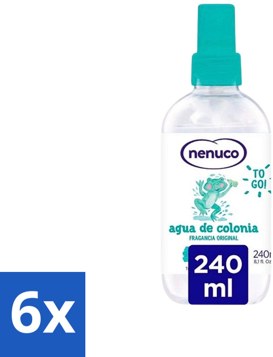 6 x Nenuco - Cologne - Eau de Cologne - Originele Geur - Sprayflacon - 240 ml - Nenuco Cologne - Eau De Cologne - Frisse Geur - Baby Cologne - Kind Cologne