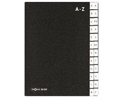 Pulmappen met 24 vakken (A-Z) - Praktische Organisatiemap in Zwart