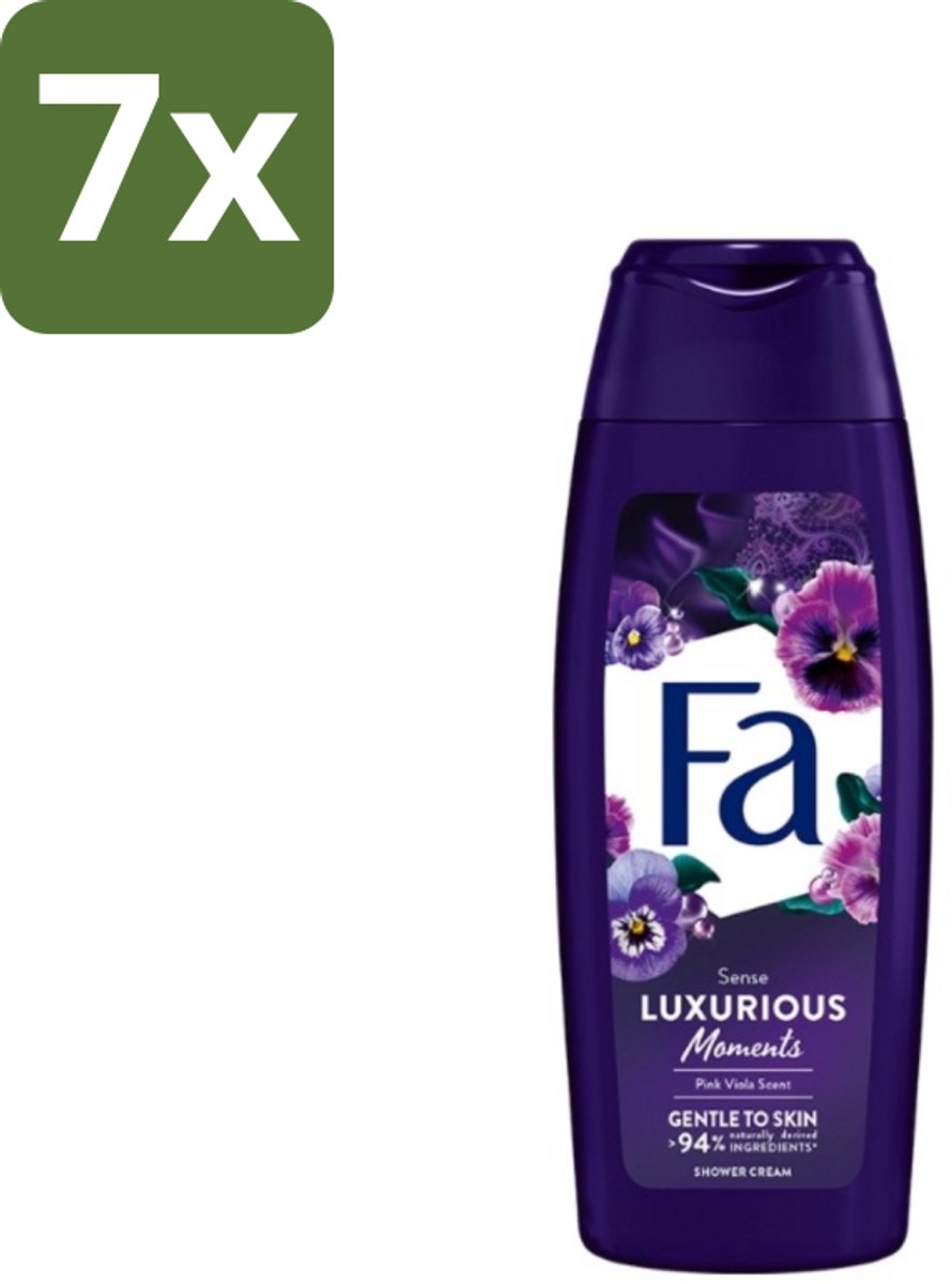 7 x Fa - Luxurious Moments - Douchecrème - Roze Viooltjes - 250 ml - Douchecrème - Roze Viooltjes - Luxe Douchecrème - Huidverzorging - Geur Van Roze Viooltjes