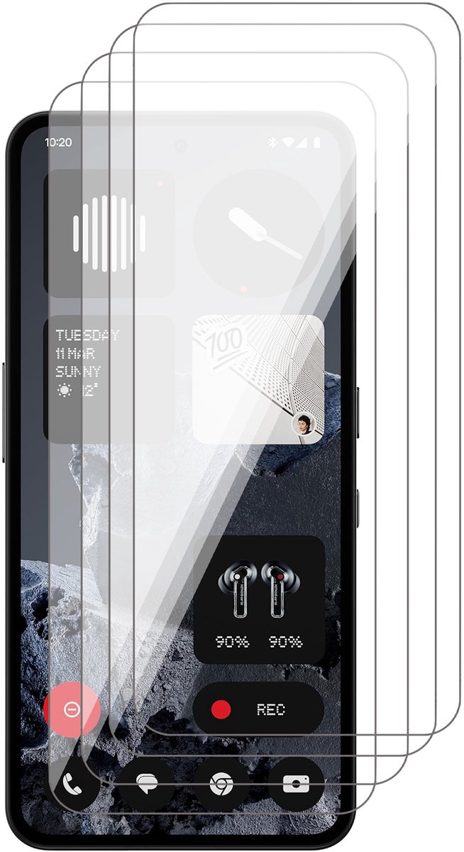 Screenprotector geschikt voor CMF Phone 2a Pro – 4 Stuks – UltraClear Gehard Glas – Case Friendly – 9H Krasbestendig