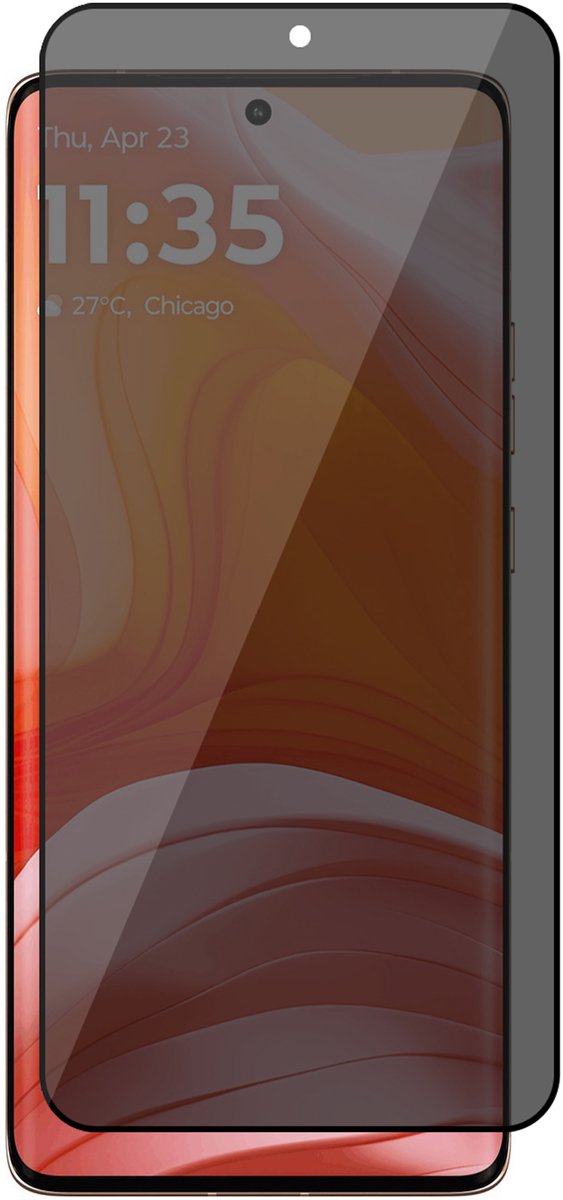 Privacy Screenprotector geschikt voor Motorola Moto Edge 50 Ultra – Full Cover Gehard Glas – Anti Inkijk – Privacy Filter