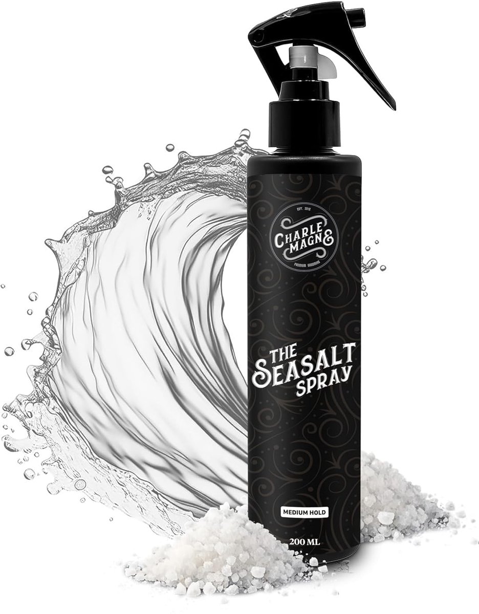 Charlemagne Zeezoutspray voor mannen, zoutwatertextuurspray voor haarvolume en strandgolven, met hittebescherming - ShopVlot