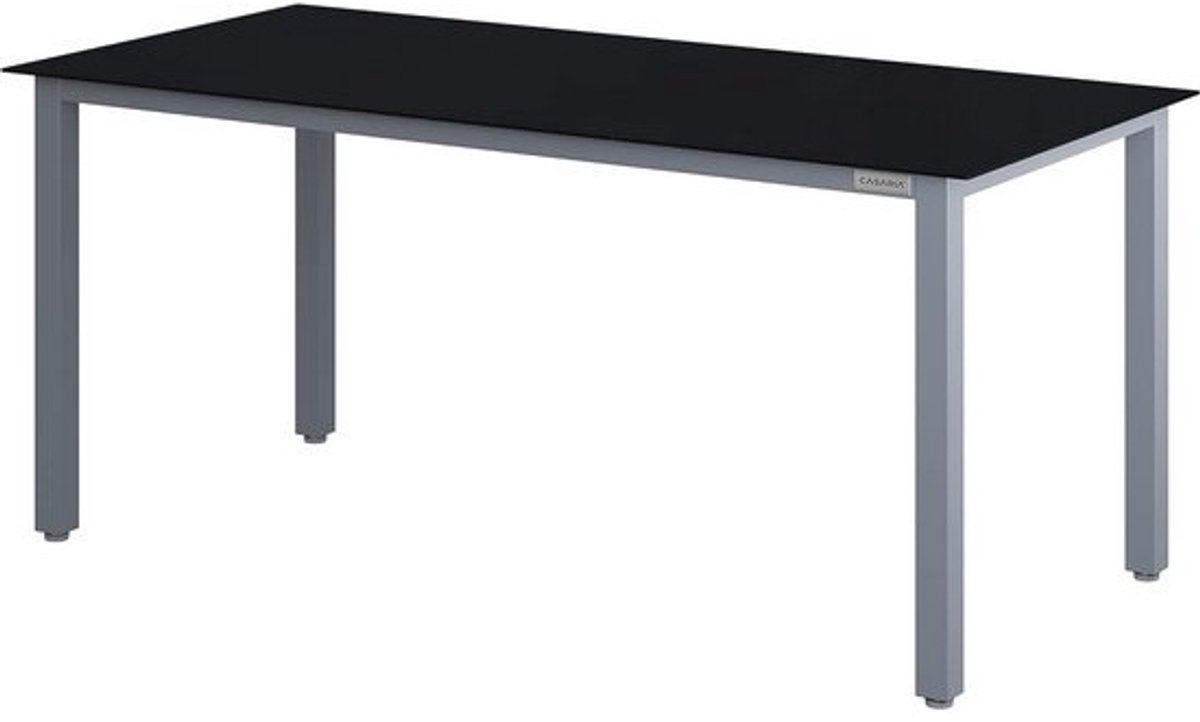 Hoogte Verstelbare Aluminium Tuintafel 8 Personen 190x90 cm – Weerbestendig met Veiligheidsglas