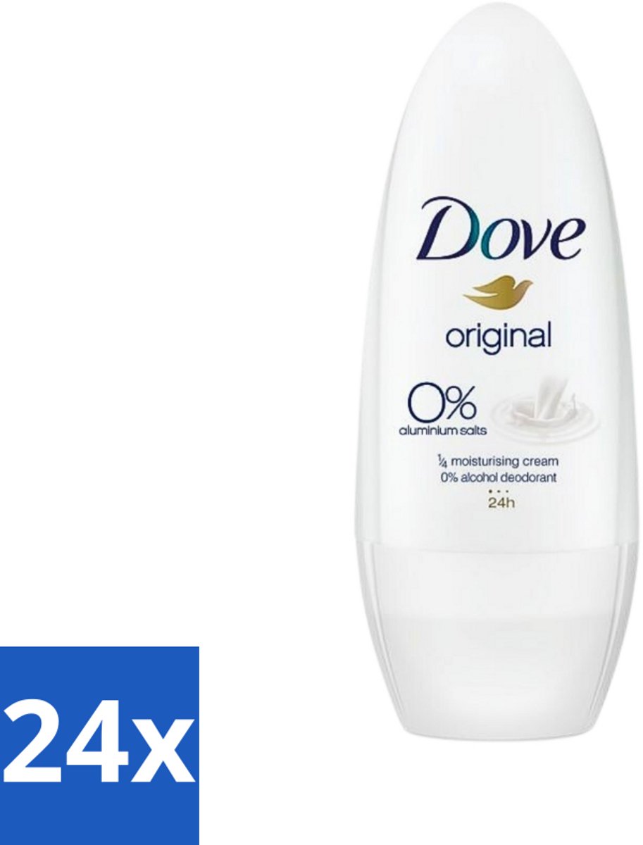 24 x Dove Original - Deodorant Roll-on - 50 ml - Deodorant - Antitranspirant - Dove - Roll-on - Alcoholvrij