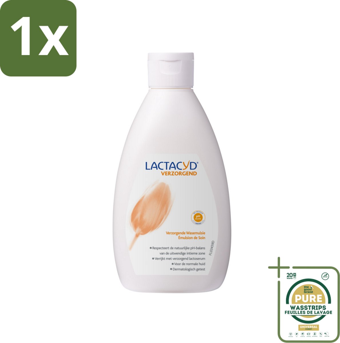 1 x Lactacyd – Verzorgende Wasemulsie – pH-vriendelijk – 300 ml- Intieme Wasemulsie - Verzorgende Wasemulsie - PH-vriendelijk - Melkzuur - Lactoserum