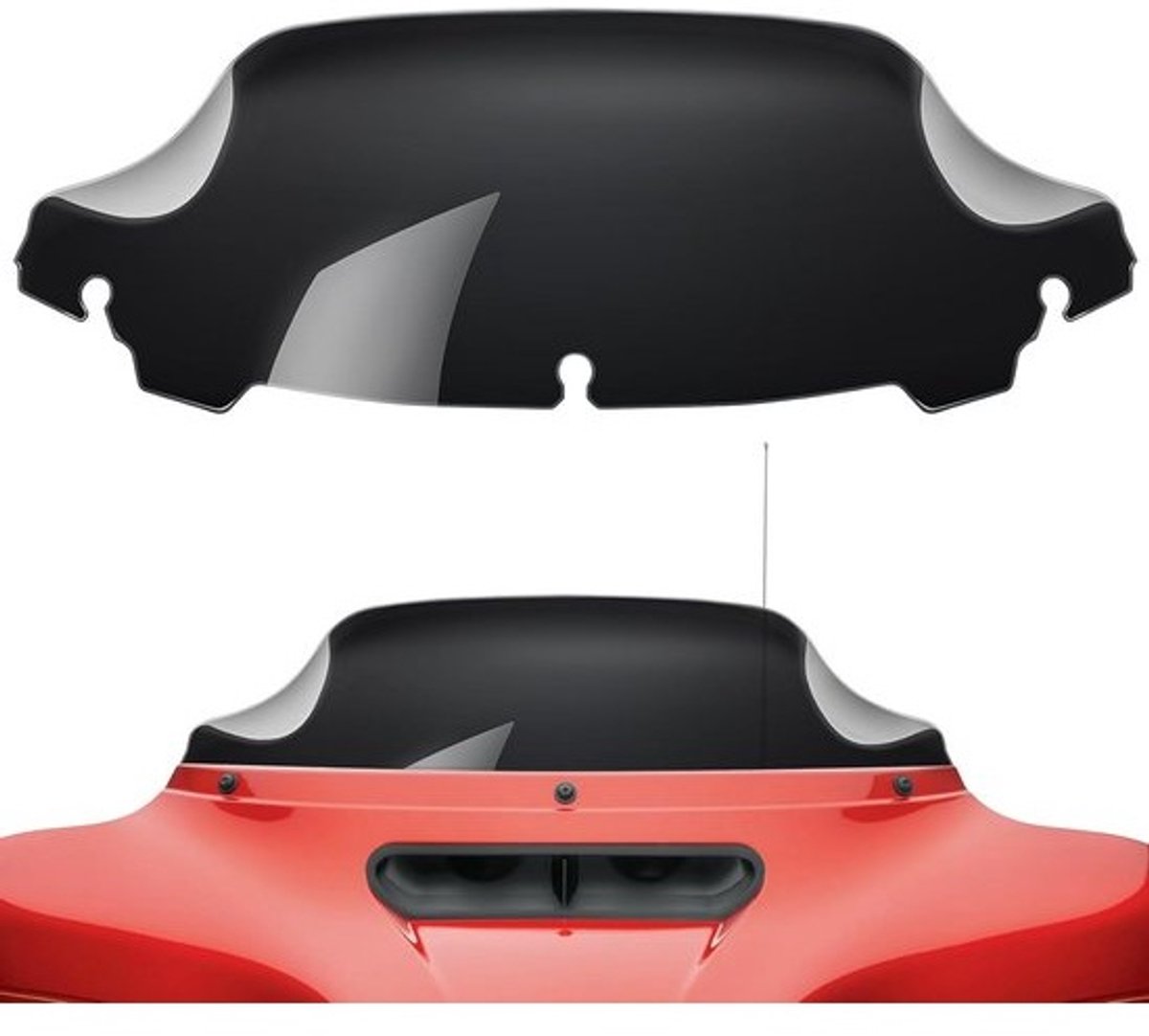 Dark Tint 7 inch Wave Windscherm voor Harley